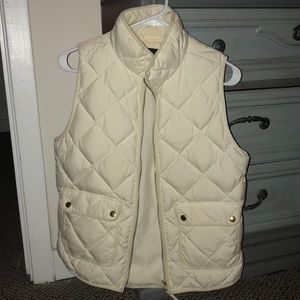 J. Crew Cream Puffer Vest